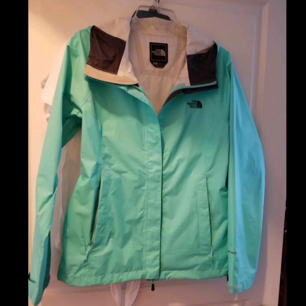 Teal North Face Jacket Womens